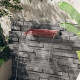 VidaXL Watervaloverlaat RVS met RGB LED's - 68% Korting!