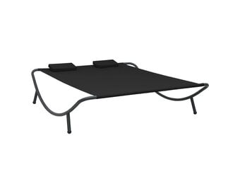 VidaXL Loungebed Stof Zwart - 56% Korting | Zo Goed Als Nieuw!