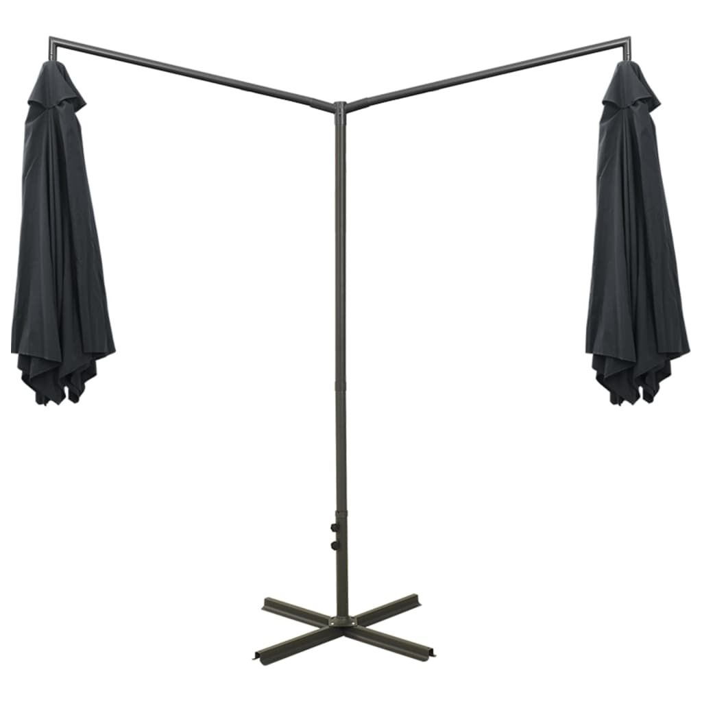 VidaXL Dubbele Parasol 600cm Antraciet - Nu 59% Korting!