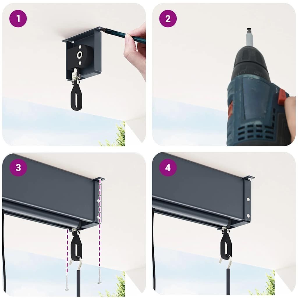 VidaXL Buiten Rolgordijn - 60x250 cm Oranje/Bruin - NU 47% KORTING!