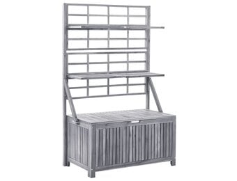 vidaXL Acaciahouten Opbergbox met Latwerk 99x55x160cm - 51% Korting!
