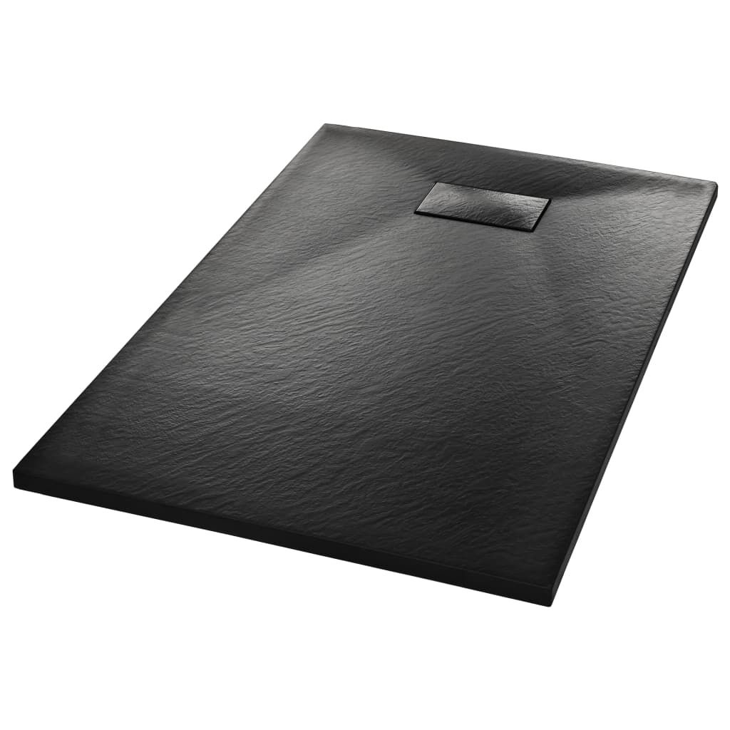 vidaXL Douchebak 100x80cm SMC Zwart - 40% Korting!