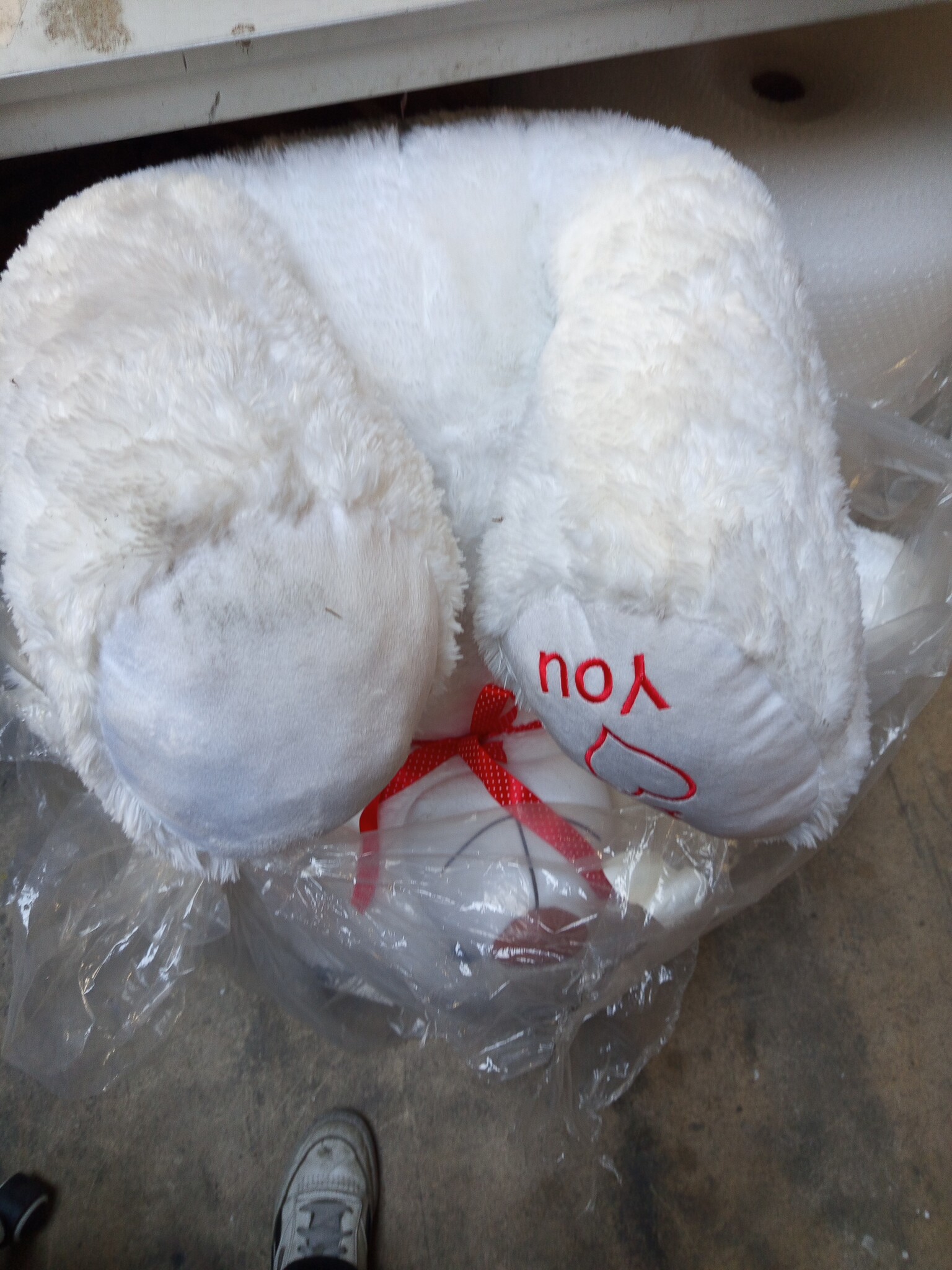 Grote Witte Knuffelbeer 160cm - I Love You - 60% Korting!