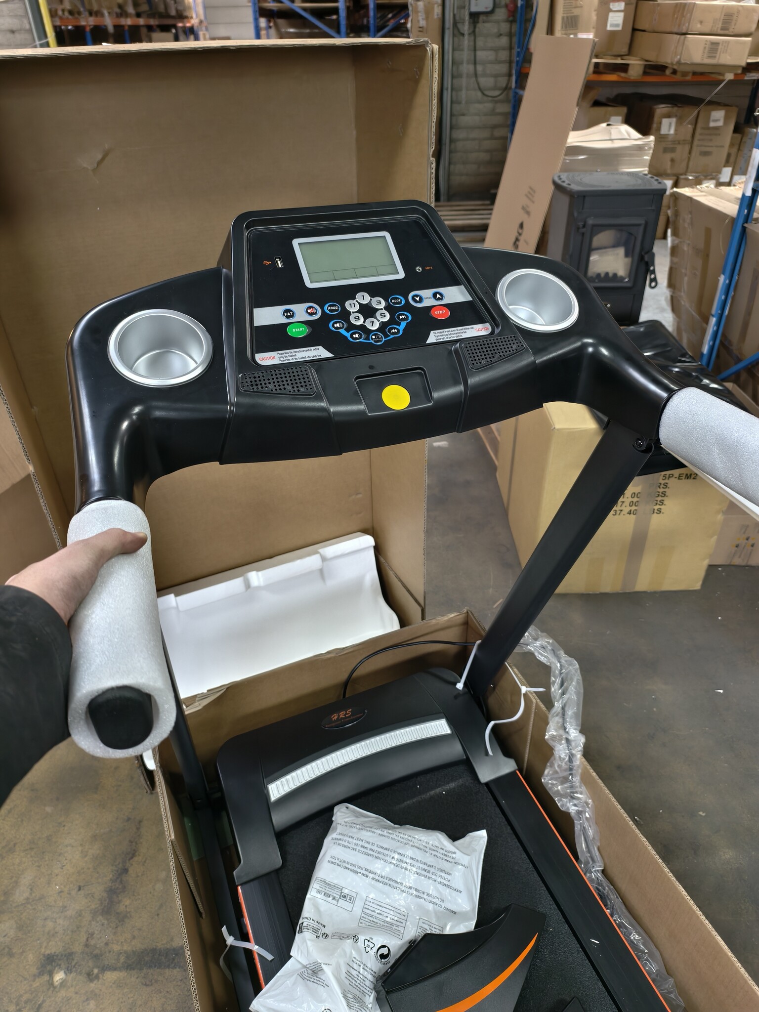 Compacte Inklapbare Loopband met Hartslagfunctie - Uitgepakt & Gemonteerd