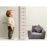 Kinderfauteuil Slaapbankje Grijs - 50% Korting! (Mist Kussen)