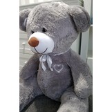XL Knuffelbeer Grijs 160cm - 60% Korting! Met Hartje