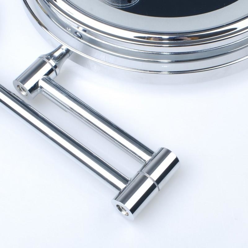 LED Make-up Spiegel - 20cm Chroom - Vergroting X3 - Uitgepakt!