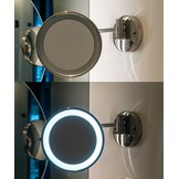 LED Make-up Spiegel - 20cm Chroom - Vergroting X3 - Uitgepakt!