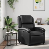 VidaXL Verstelbare Fauteuil Kunstleer Zwart - 35% Korting!
