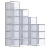Schoenendozen Stapelbaar Dove Gray (18 stuks) - 55% Korting!