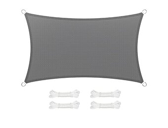 Zonnezeil Rechthoekig Grijs 300x500cm - 40% Korting! UV-bescherming Tuin/Balkon