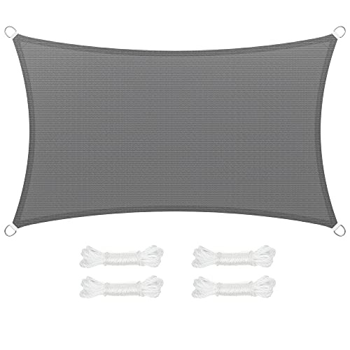 Zonnezeil Rechthoekig Grijs 300x500cm - 40% Korting! UV-bescherming Tuin/Balkon