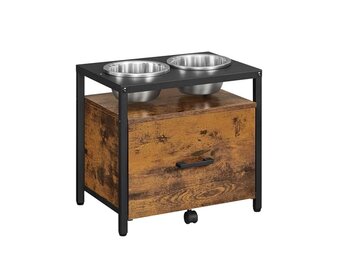 Geretourneerde Verhoogde Voerbak Hond Rustic Brown | -60% Korting