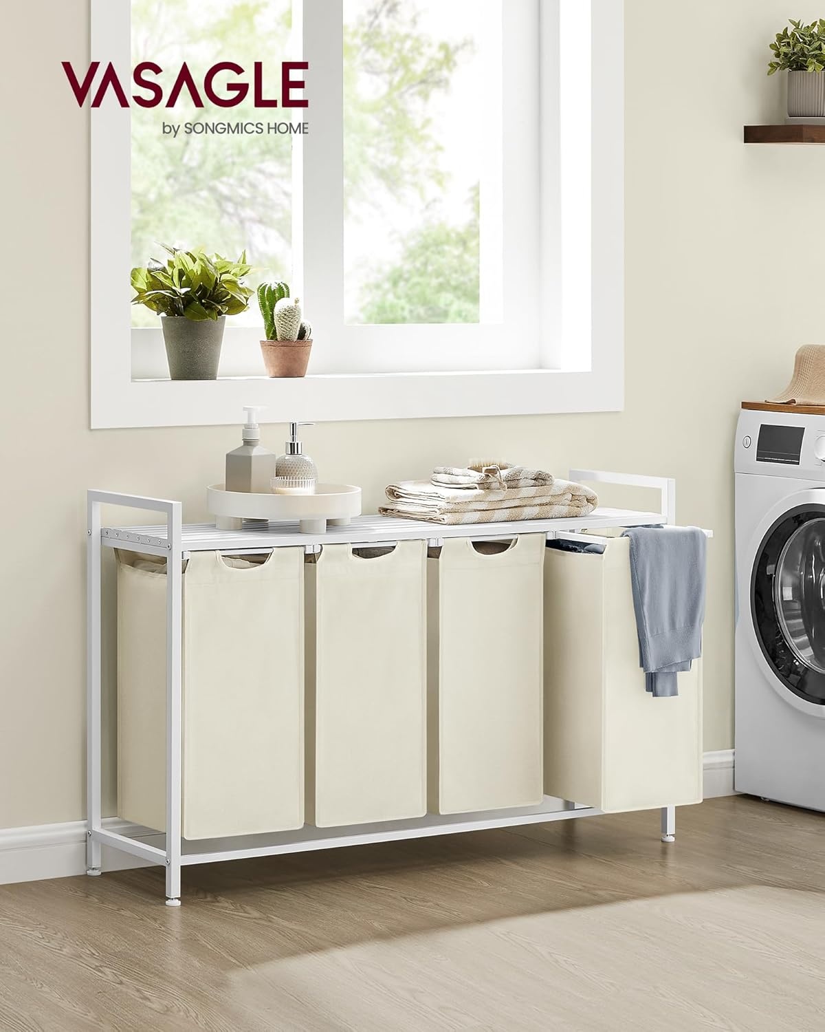 VASAGLE Waskorganisator 4-Vaks - 40% Korting! | 160L