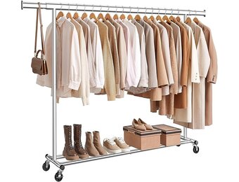 SONGMICS Kledingrek op Wielen - 150kg Belastbaar - 55% Korting!