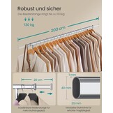 SONGMICS Kledingrek op Wielen - 150kg Belastbaar - 55% Korting!