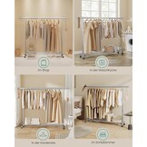 SONGMICS Kledingrek op Wielen - 150kg Belastbaar - 55% Korting!