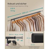 SONGMICS Kledingrek op Wielen - Zwaar, Uitschuifbaar, 150kg Max, 40% Korting!