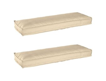 VidaXL Pallet Kussen Set Beige (2 stuks) - 60% Korting! | Oxford stof