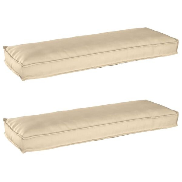 VidaXL Pallet Kussen Set Beige (2 stuks) - 60% Korting! | Oxford stof
