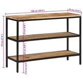 VidaXL Wandtafel Massief Mangohout - 35% Korting! (100x35x70 cm)