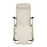 Tuinstoel Ligstoel 2-in-1 Beige - 40% Korting! (Doos Schade)
