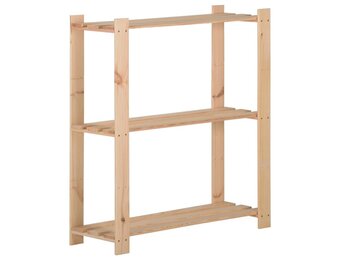 VidaXL Opbergrek Grenenhout 3-laags (80x28,5x90cm) - 53% Korting!