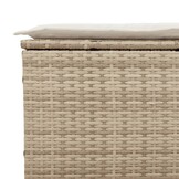 VidaXL 3-zits Tuinbank Poly Rattan Beige + Kussens | 40% Korting