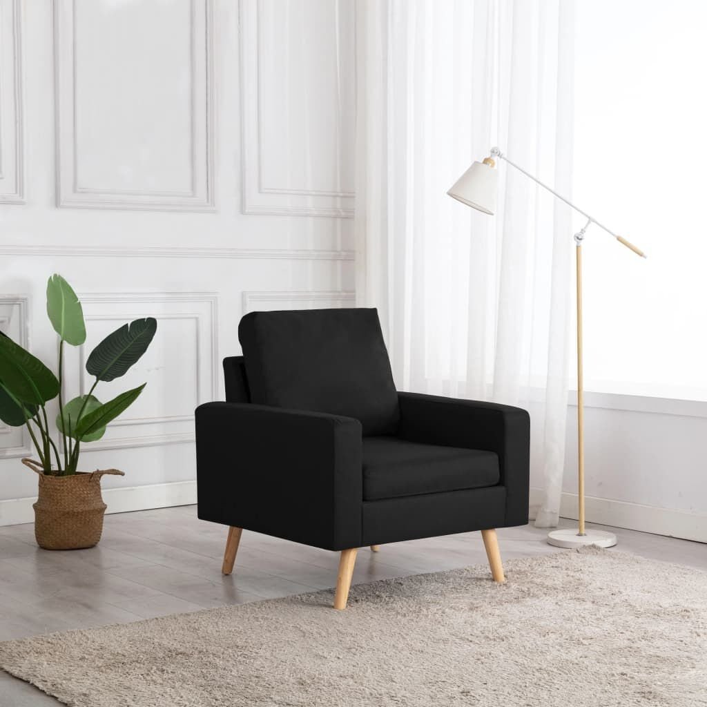 vidaXL Fauteuil Stof Zwart - 40% Korting - Zo Goed Als Nieuw!