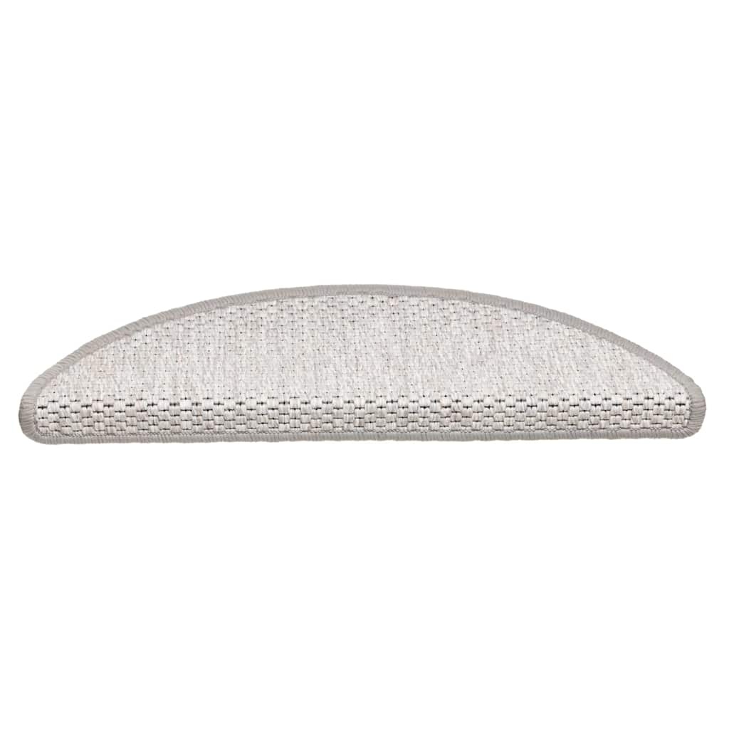 VidaXL Trapmatten Sisal-look Platinakleur - 15 stuks | 35% Korting!