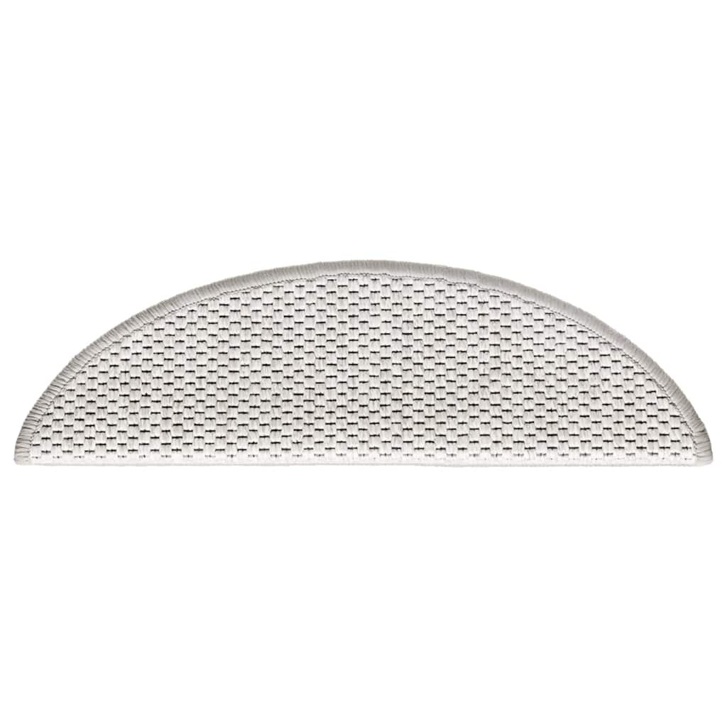 VidaXL Trapmatten Sisal-look Platinakleur - 15 stuks | 35% Korting!