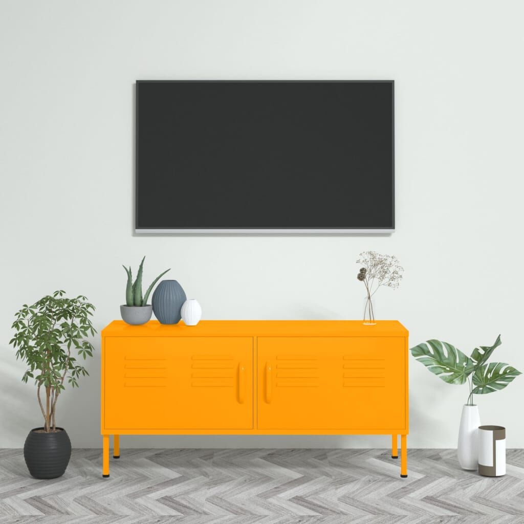 VidaXL TV-meubel Mosterdgeel (65% Korting!) - 105x35x50cm Staal