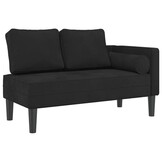 VidaXL Chaise Longue Fluweel Zwart - 40% Korting | Bijna Nieuw!