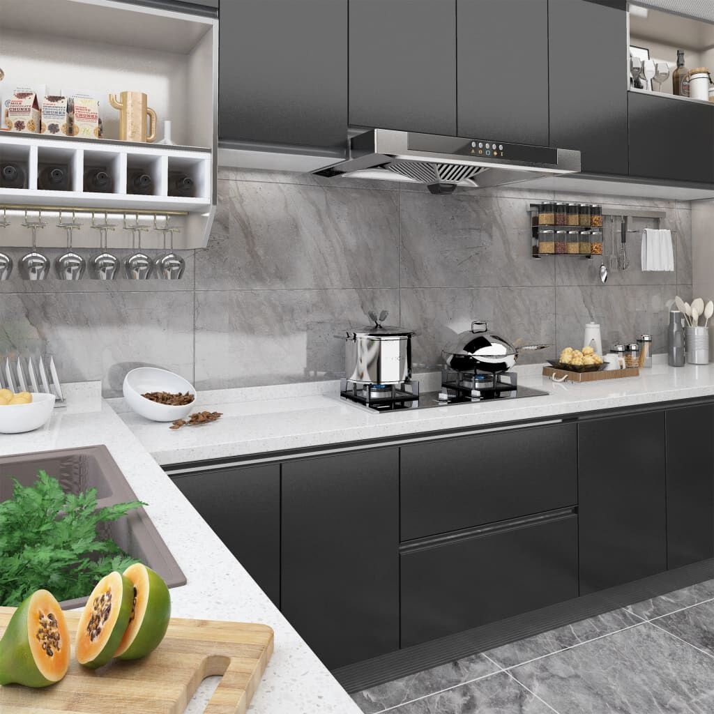 Zelfklevende Meubelfolie PVC Zwart 500x90cm | 55% Korting