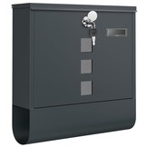 Brievenbus Gepoedercoat Staal Antraciet - 55% Korting! Krantenvak & Kijkvensters