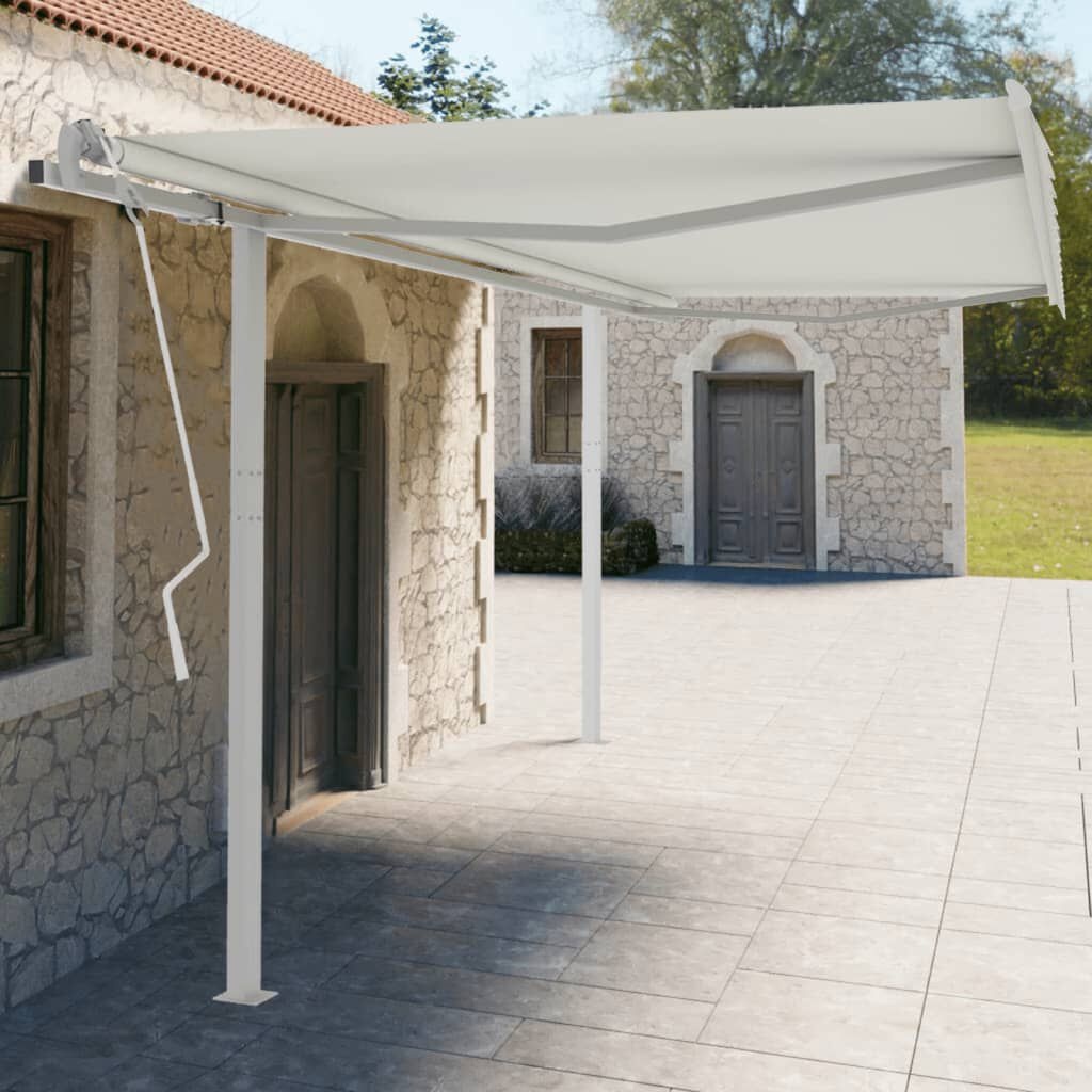VidaXL Luifelpaalset 450x245 cm - Wit | 35% Korting! Nieuw!