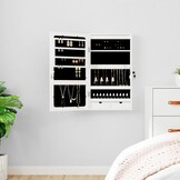 VidaXL Sieradenkast met Spiegel & LED (Wit) - 40% Korting! | Laatste Stuk!