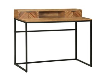 VidaXL Bureau Bruin 110cm Massief Acaciahout - 60% Korting! (Slechts 1 Stuk!)