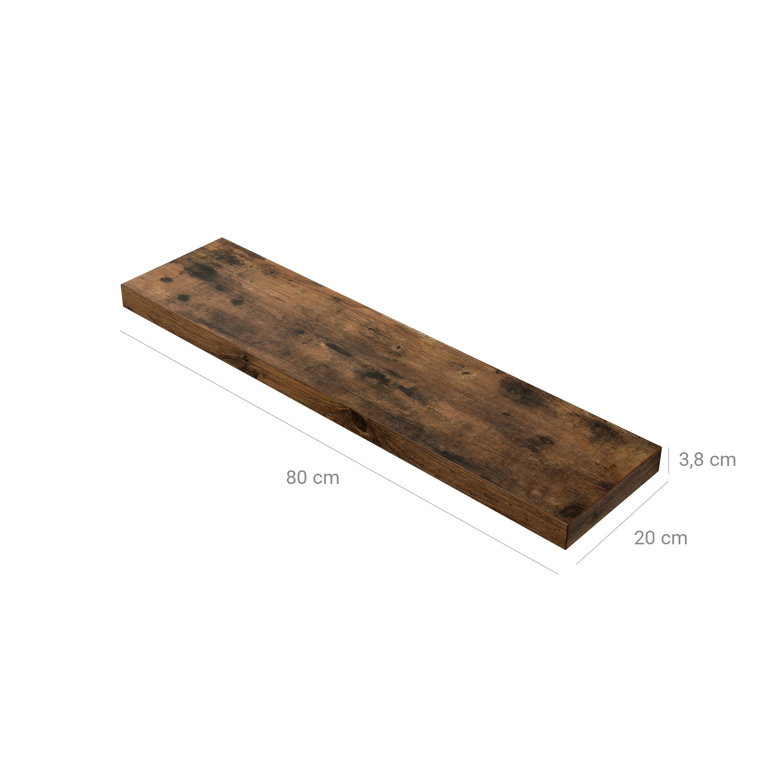 VASAGLE Wandplank Rustiek Bruin - 35% Korting! (Nieuw)