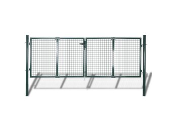 vidaXL Poort Staal Groen 306x150cm - 40% Korting! Nog 1 Op Voorraad!