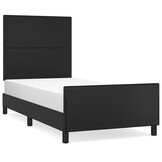 vidaXL Bedframe Zwart 80x200 cm met Hoofdeinde - 55% Korting!
