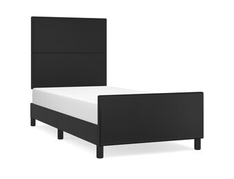 vidaXL Bedframe Zwart 80x200 cm met Hoofdeinde - 55% Korting!