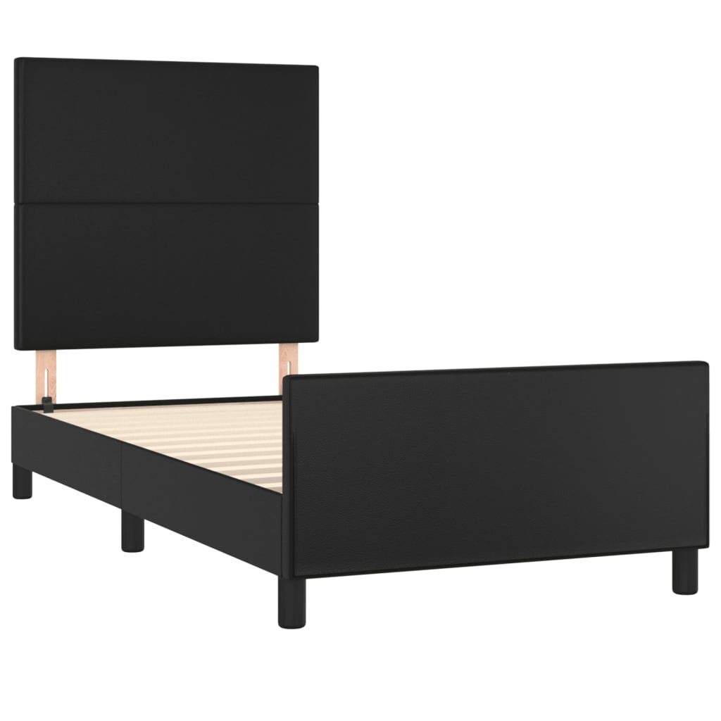 vidaXL Bedframe Zwart 80x200 cm met Hoofdeinde - 55% Korting!