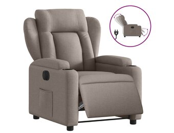 vidaXL Fauteuil Taupe - Stoffen Verstelbare Relaxstoel met 57% Korting!
