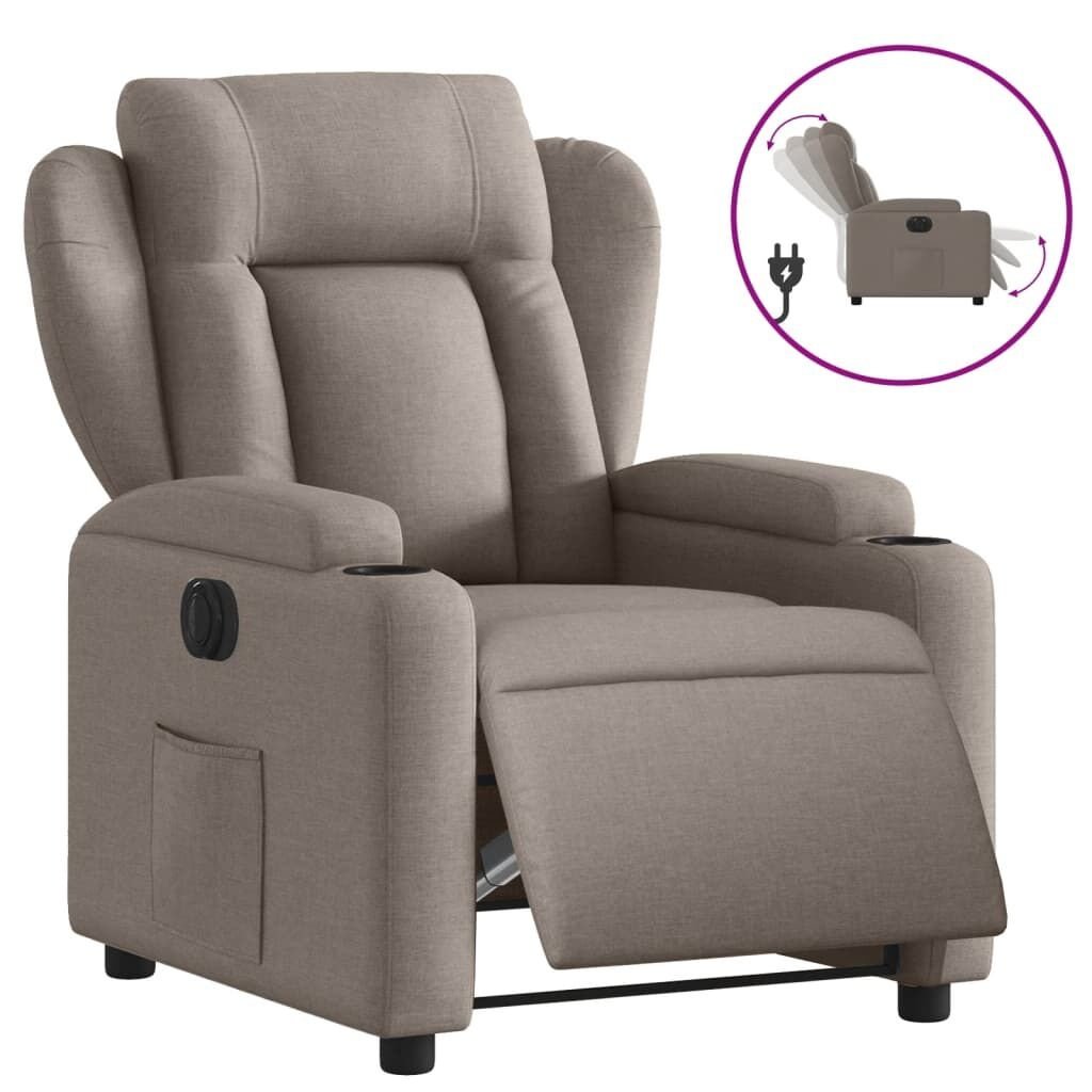 vidaXL Fauteuil Taupe - Stoffen Verstelbare Relaxstoel met 57% Korting!