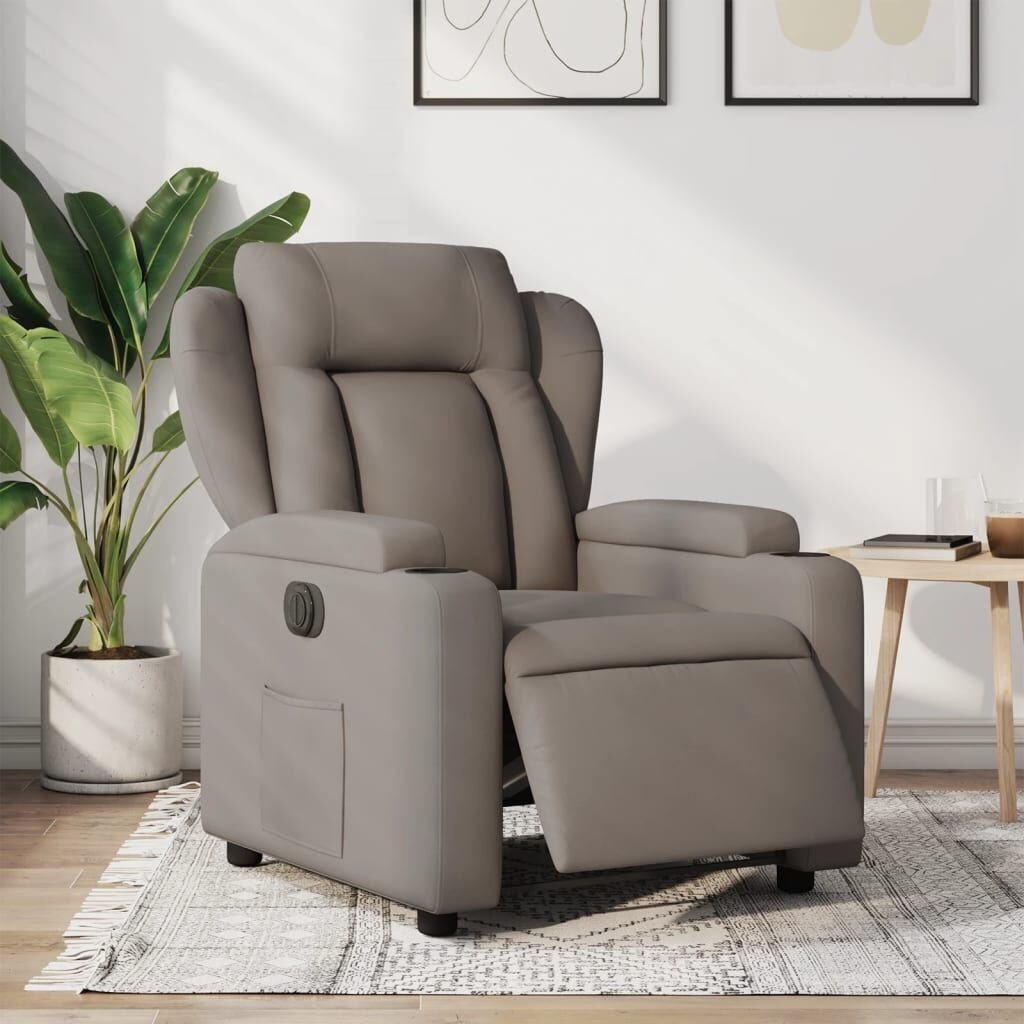 vidaXL Fauteuil Taupe - Stoffen Verstelbare Relaxstoel met 57% Korting!