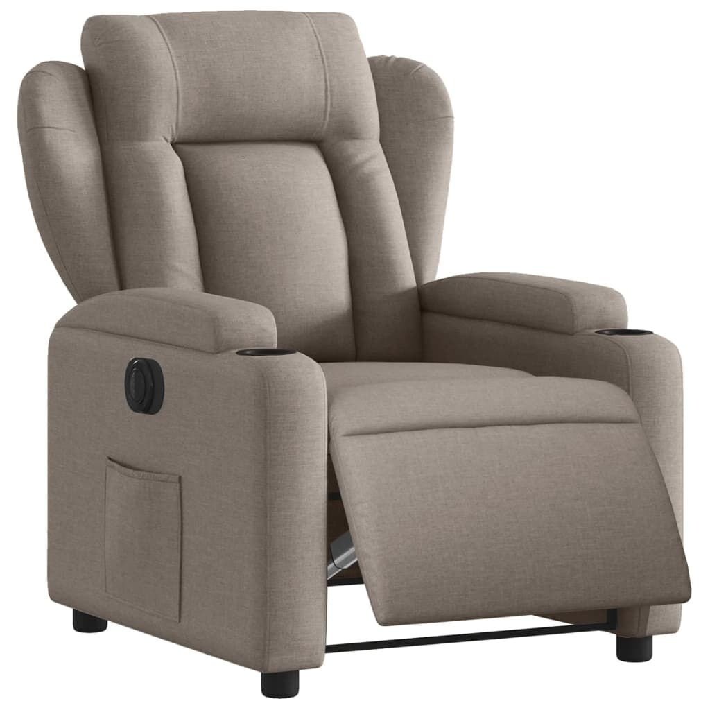 vidaXL Fauteuil Taupe - Stoffen Verstelbare Relaxstoel met 57% Korting!