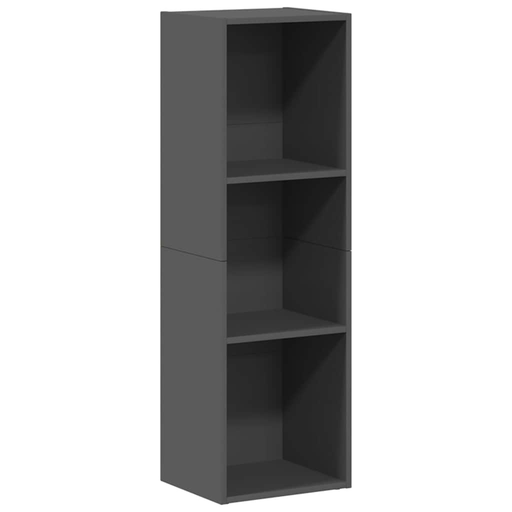 vidaXL Boekenkast/TV-meubel Grijs Hoogglans - 35% Korting - Ong. 114cm