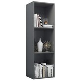 vidaXL Boekenkast/TV-meubel Grijs Hoogglans - 35% Korting - Ong. 114cm