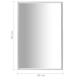 vidaXL Spiegel 60x40 cm Zilver - 35% Korting! Sfeervolle Decoratie